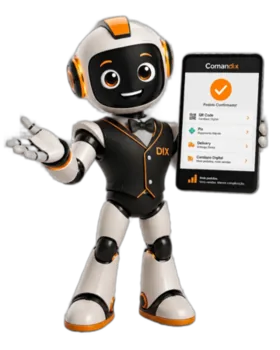 Mascote Comandix - Assistente Virtual Dix